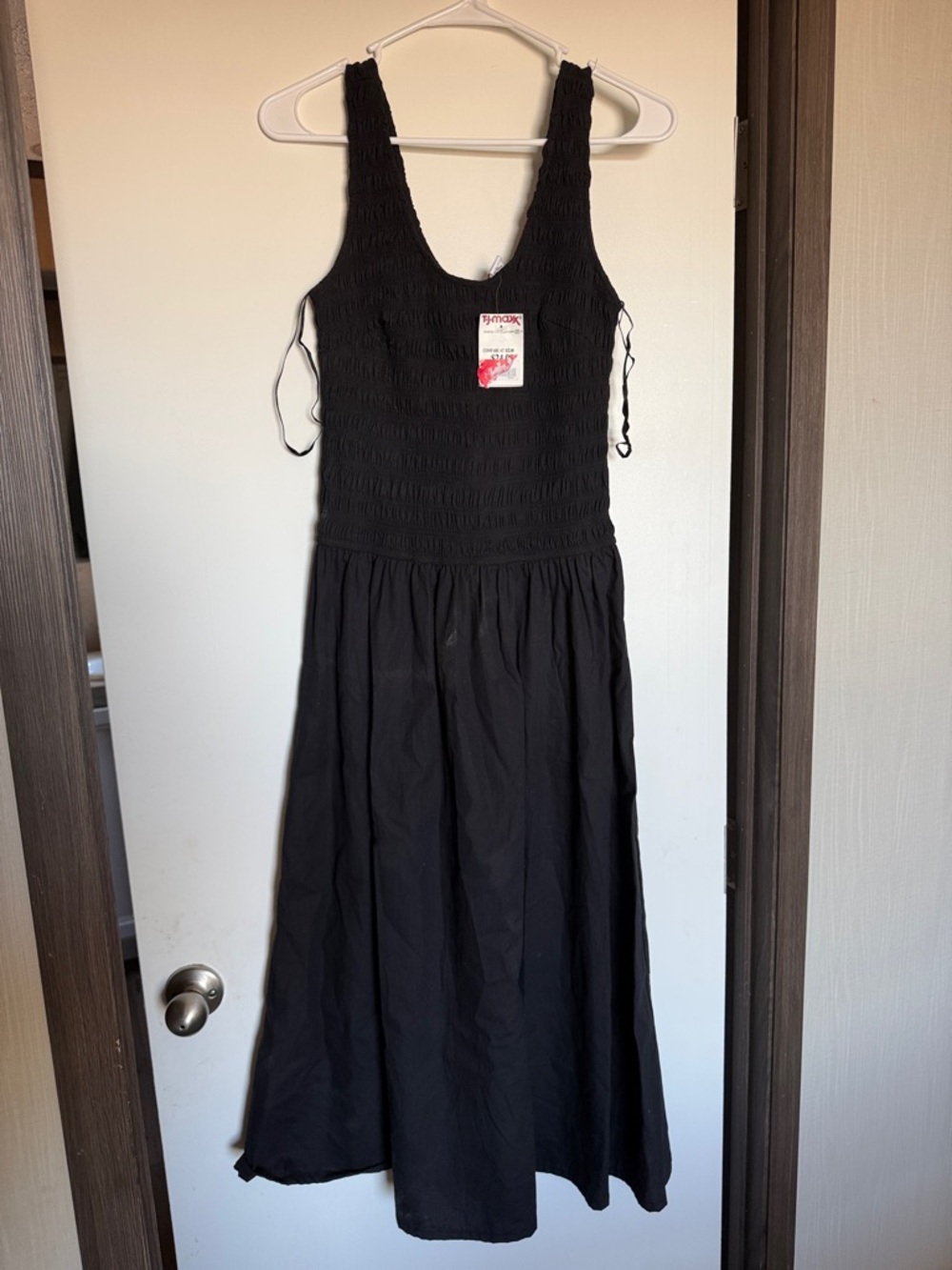 Sincerely Jules Black Smocked Tank Maxi Dress